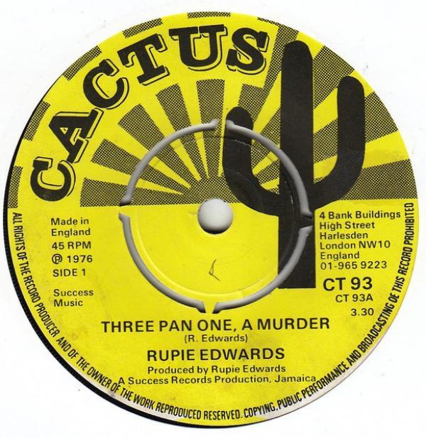 Rupie Edwards - Three Pan One, A Murder