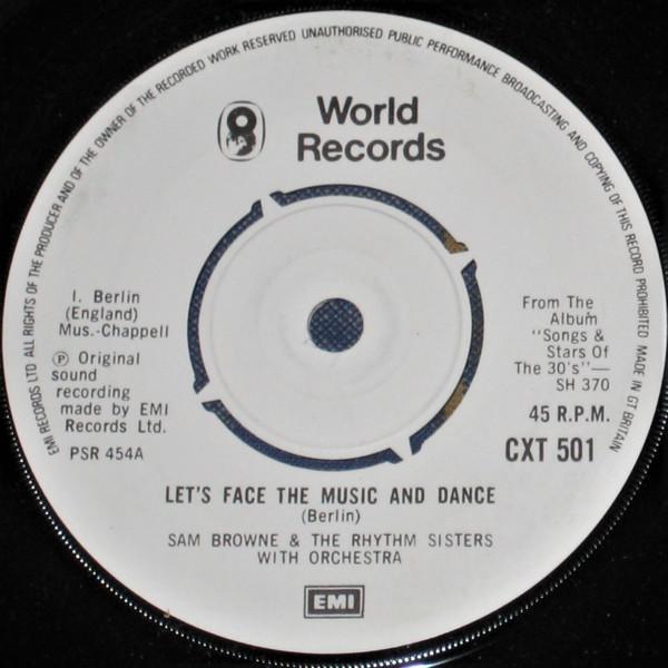 Sam Browne, The Rhythm Sisters With Orchestra, Frances Langford With Orchestra - Let's Face The Music And Dance / Stormy Weather