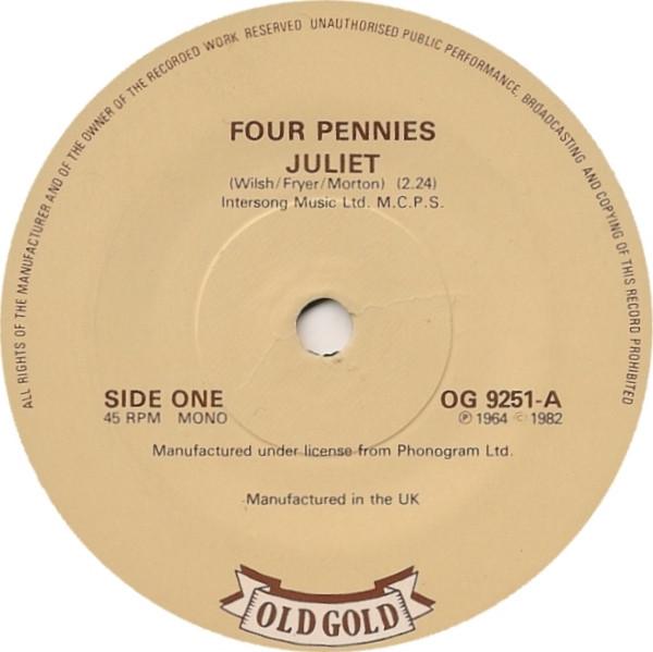 The Four Pennies, The Merseybeats - Juliet / I Think Of You