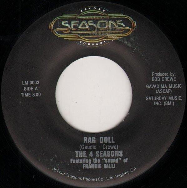 The Four Seasons, Frankie Valli - Rag Doll / Opus 17 (Don't You Worry 'Bout Me)