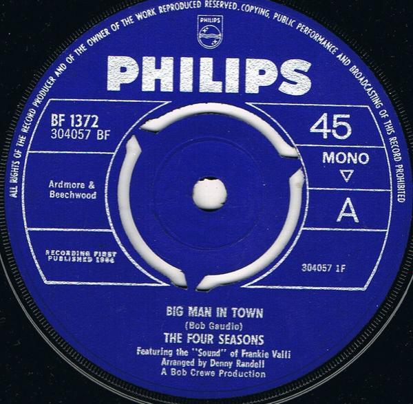 The Four Seasons, Frankie Valli - Big Man In Town