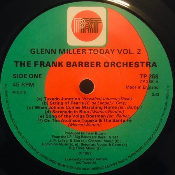 The Frank Barber Orchestra - Glenn Miller Today Vol. 2