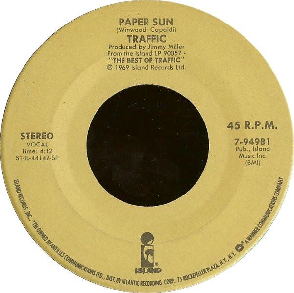 Traffic - Paper Sun / Freedom Rider
