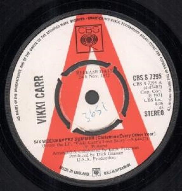 Vikki Carr - Six Weeks Every Summer (Christmas Every Other Year) / If You Could Read My Mind