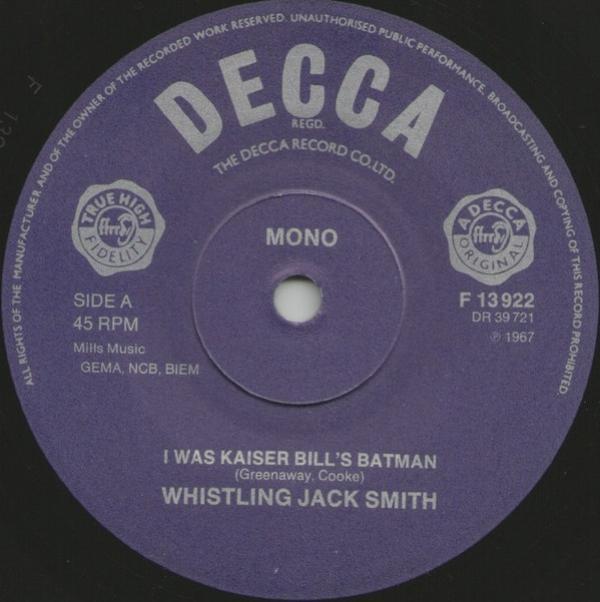 Whistling Jack Smith - I Was Kaiser Bill's Batman