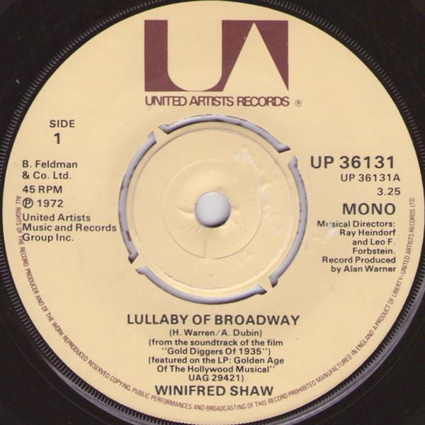 Winifred Shaw, Dick Powell (2) - Lullaby Of Broadway / Young And Healthy